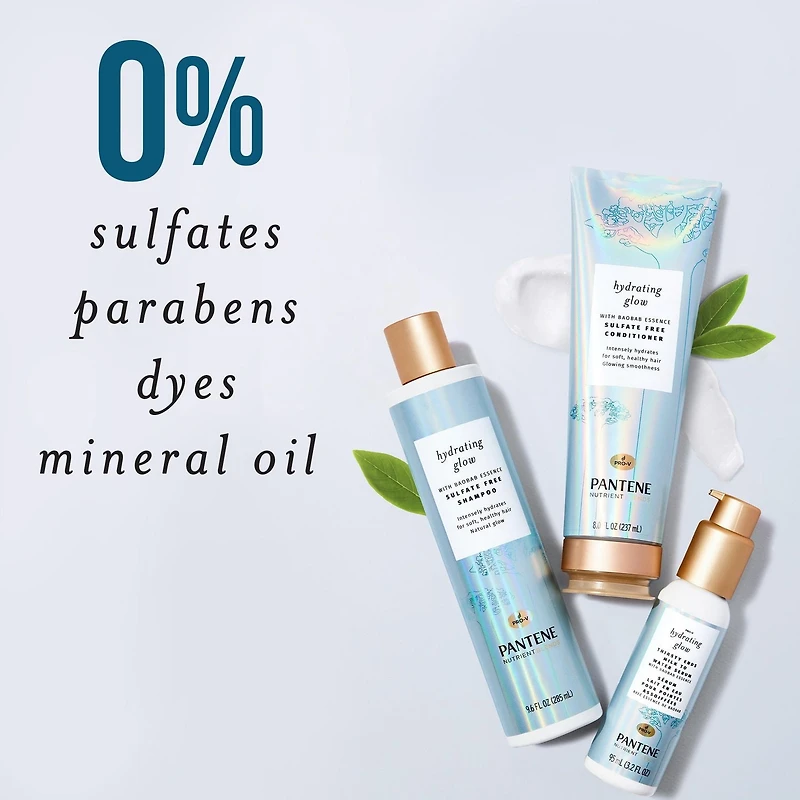 Pantene Baobab Nutrient Blends Éclat Hydratant Pointes Assoiffées Sérum Capillaire Lait en Eau