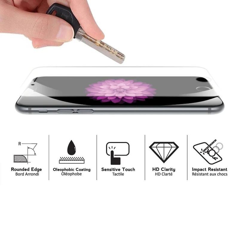 LBT Curved Tempered Glass Screen Protector for Apple iPhone 6/6S/7/8