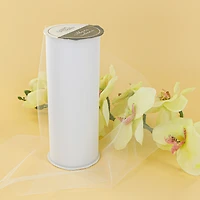 UNIQUE CREATIV White Tulle Ribbon 152 mm (5.98 in) × 13.71 m (6 in × 15 yd), 14 m (15 yd)