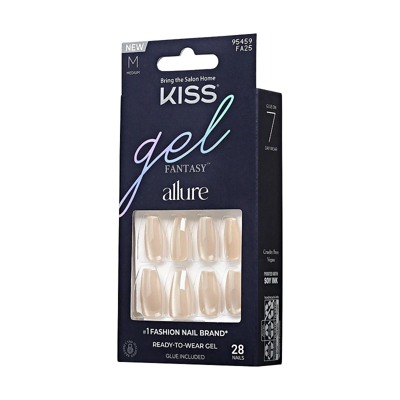 KISS Gel Fantasy Allure - Faux Ongles - Moon Beat - Cercueil - Moyen