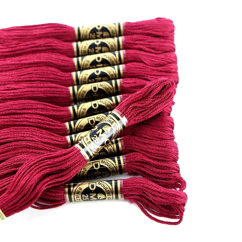 DMC coton 6 brins fil à broder, 8 m (8.7 yd), rouge