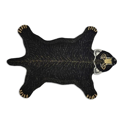 Tapis d'ours noir de Fabstyles, tapis de chiffon de zone pour le salon, le couloir, le patio, la chambre à coucher