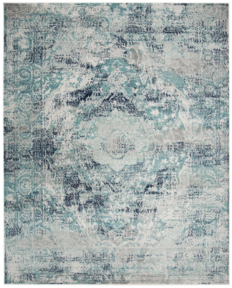 SAFAVIEH Madison Willoughby Overdyed Floral Area Rug