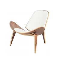 Plata Décor Import White lounge chair- SHELL