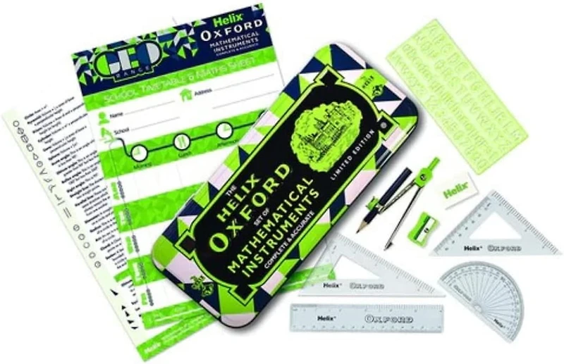 Helix Oxford Math Set - Limited Edition - Geo Set Collection - 10 Pieces - Grren