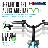 Madd Gear Trottinette électrique avec siège et panier – Autonomie de 29 km, pneus de 30 cm, moteur de 350 W/580 W de puissance maximale 13 Ans et Plus