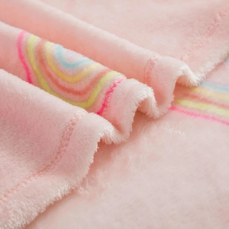 Mainstays Kids Plush Throw Blanket Rainbow