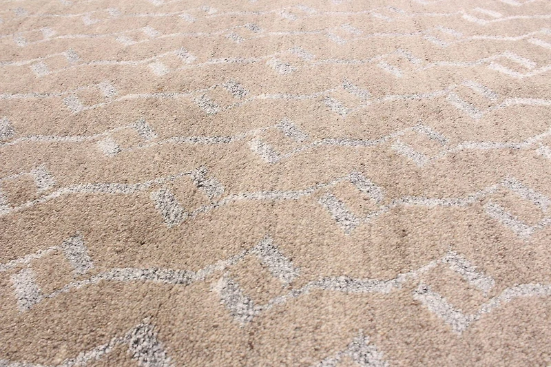 ECARPETGALLERY 5'0" x 7'11" Moroccan Tangier Hand-knotted Area Rug for Living Room, Dining Room and Bedroom in Brown