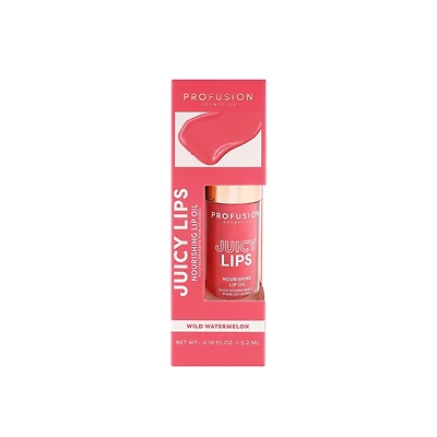 Profusion Cosmetics | Juicy Lips, Lip Oil, Wild Watermelon, 1 Count, 0.18 Fl. Oz.