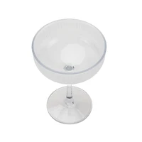 Better Homes & Gardens Acrylic Clear Texture Coupe Glass, Clear, 1-Count