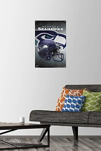 NFL Seattle Seahawks - Helmet 16 Wall Poster, 14.725" x 22.375" Framed