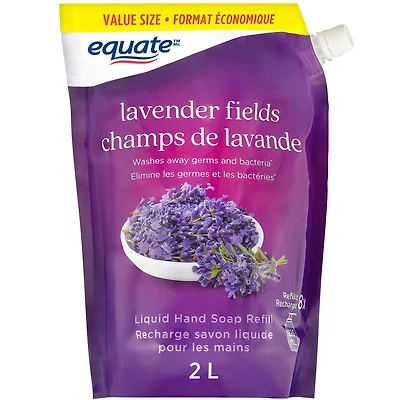 Equate Lavender Fields Liquid Hand Soap Refill Value Size, 2L