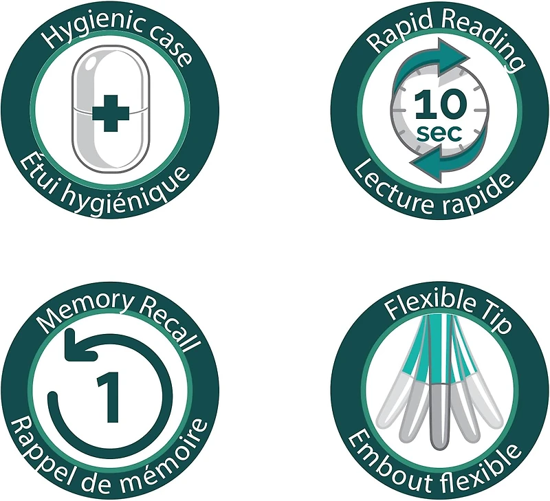 Thermomètre rectal et numérique 3 en 1 Wellworks™ Combo Rapid Alert | À partir de 0 mois