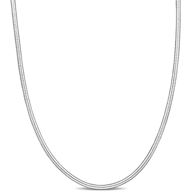 Collier chaîne de style serpent de Miabella en Argent Sterling