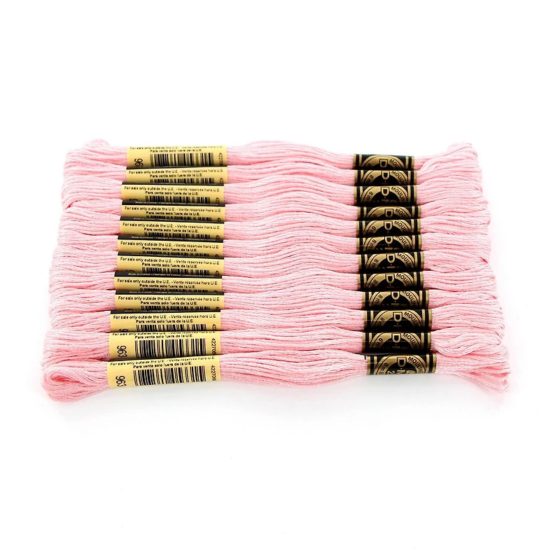 DMC Pink Cotton 6-Strand Embroidery Floss Skein, 8 m (8.7 yd)