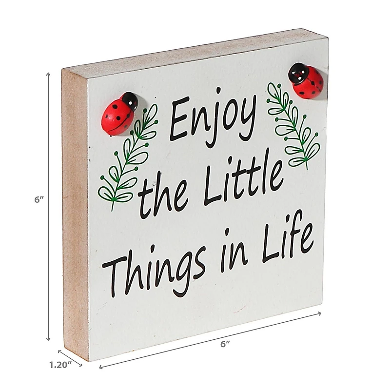 IH Casa Decor Wood Block Enjoy The Little Things In Life