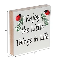 IH Casa Decor Wood Block Enjoy The Little Things In Life