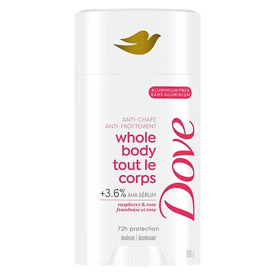 Dove Désodorisant en Bâton pour Tout le Corps Sans Aluminium Framboise et Rose, 68 g