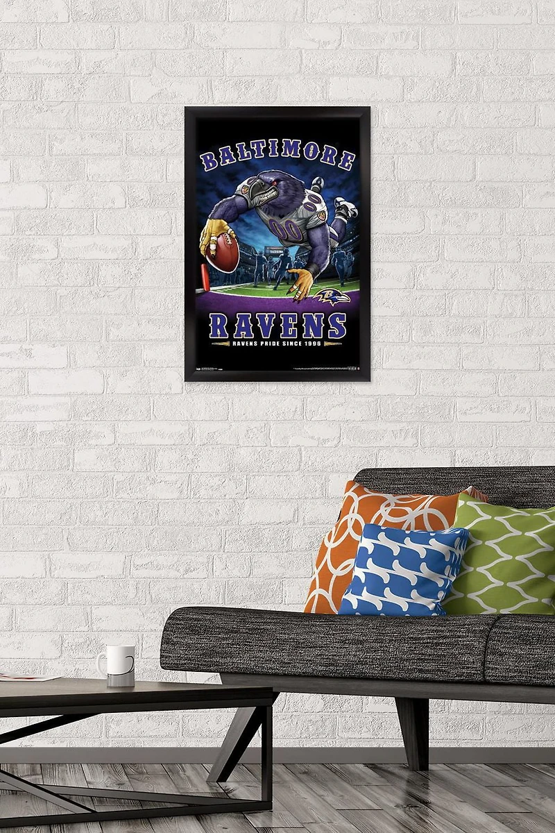 NFL Baltimore Ravens - End Zone 17 Wall Poster, 14.725" x 22.375"