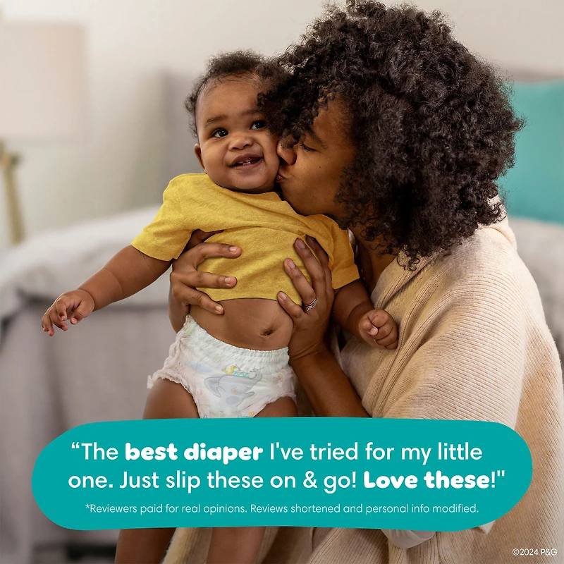 Pampers Diapers - Swaddlers 360° - Size 6, up to 100% Leakproof Comfy Dry Fit, EZ Off Tabs Designed for Easy Changes, Pull On Diaper