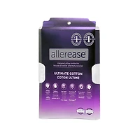 AllerEase Ultimate Cotton Pillow Cover Protector, Standard- Zippered, Temperature Balancing