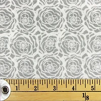 FABRIC CREATIONS Cotton Fat Quarter 45 × 53 cm (18 × 21 in) Grey Floral, 18x21