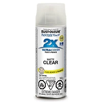Rust-Oleum Painter's Touch 2X Interior/Exterior Ultra Cover Multi-Purpose Paint and Primer in Flat Matte Clear, 340g Spray Paint