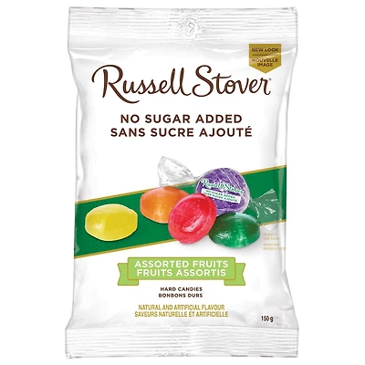 Russell Stover No Sugar Added Assorted Fruit Hard Candy, 150-Gram Bag