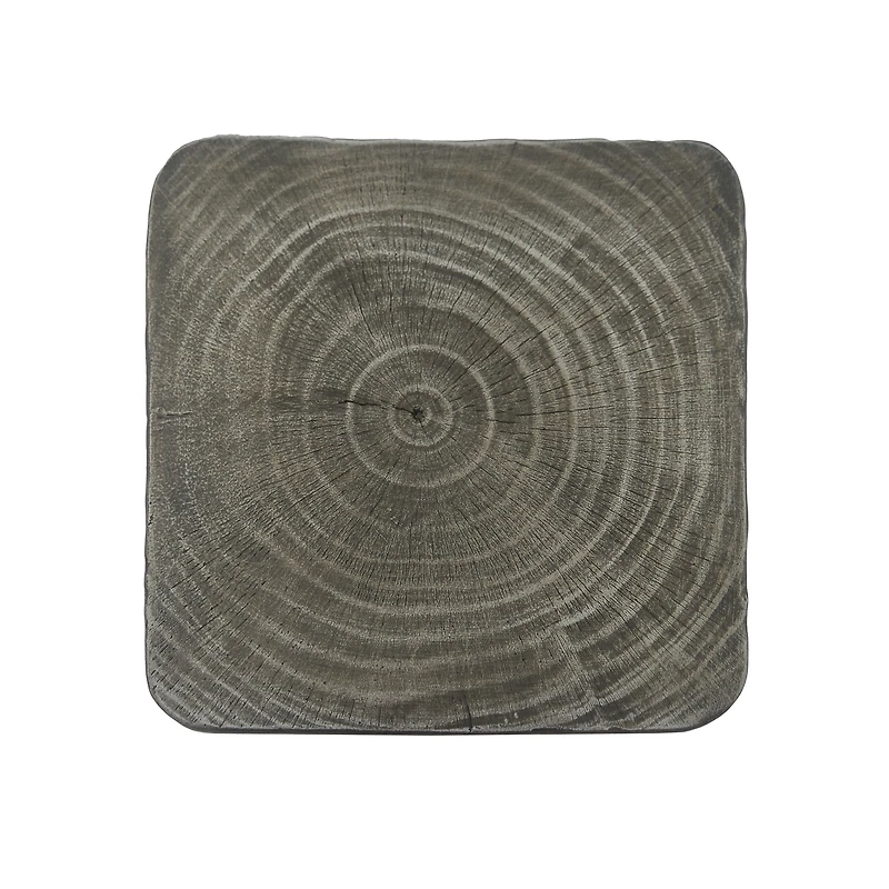 Noble House Grey MGO Accent Table,Wood Grain Texture 26.8" Tall Side Table,Grey