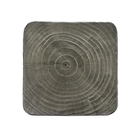 Noble House Grey MGO Accent Table,Wood Grain Texture 26.8" Tall Side Table,Grey