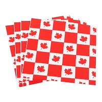 Way to Celebrate! Red Maple Leaves Paper Luncheon Napkins, 6.5in, 18ct