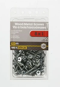 8x1" Flat Head Wood Screw 100 Pieces