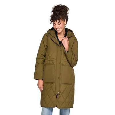 George Women's Long Quilted Coat