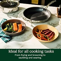 Cuisinart FusionPlus™ 6‑Piece Stainless Steel Non‑Stick Fry Pan Set, 8", 10", 12" Skillets with Lids, PFAS‑Free, Induction Ready Cookware (FPS‑6SSCRC)