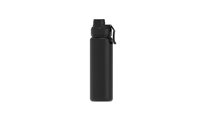 Mainstays 24 fl oz Black Chug Tumbler, Double Wall Vacuum Insulated Stainless Steel Water Bottle, Leakproof Lid, for Travel & Daily Use