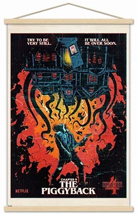 Netflix Stranger Things: Season 4 - The Piggyback Wall Poster with Magnetic Frame, 22.375" x 34"