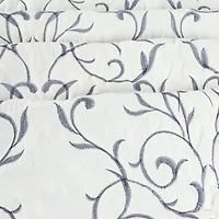 Marina Decoration Embroidered Stitching Coverlet Bedspread Ultra Soft Solid Bedding Summer Quilt Set with Quilted Sham, Navy Blue Branch Pattern