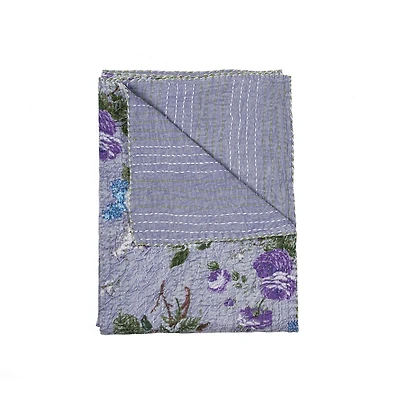 JETÉ EN COTON RÉTRO KANTHA 50"X70"