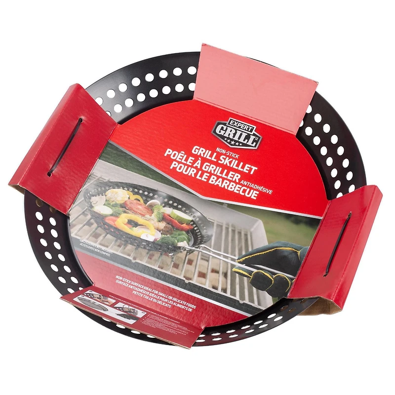 Expert Grill Non-Stick Grilling Skillet with Foldable Handle