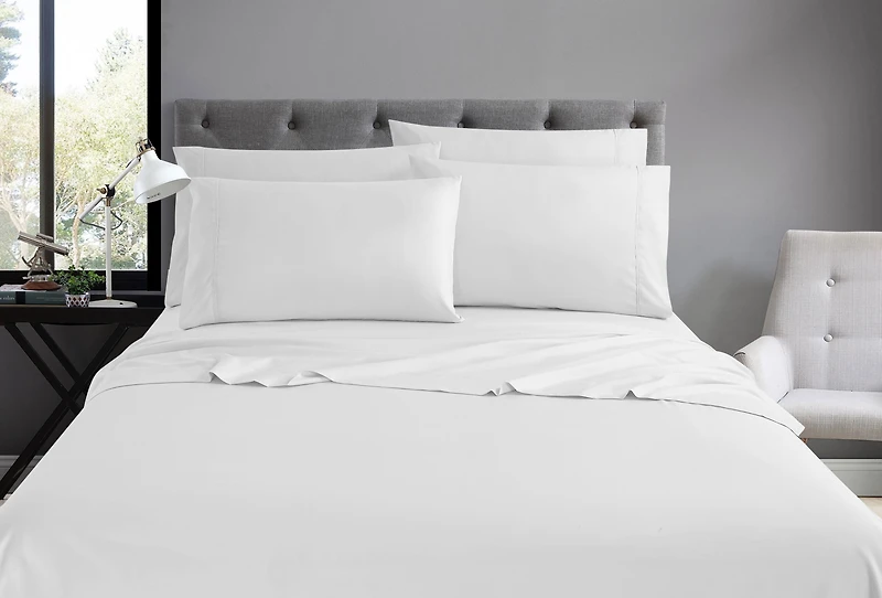 Swift Home Luxury 6-Piece Sheet Set with Extra Pillow Case, Double, White