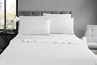 Swift Home Luxury 6-Piece Sheet Set with Extra Pillow Case, Double, White