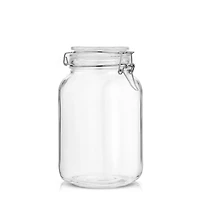 Airtight Glass Jars Storage Cannister with Silicone Seal Lids - 50 oz - Set of 3
