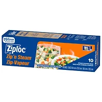 Ziploc® Zip n' Steam Food Steamer Bags, 10 Bags