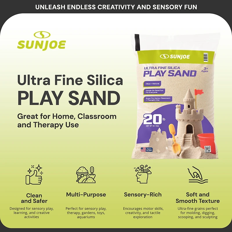 Ultra Fine Silica Sand, 20lb Bag