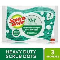 Scotch-Brite® Scrub Dots Heavy Duty Scrub Sponge, 3-Count