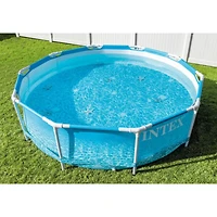 Intex 10Ft X 30In Beachside Metal Frame Pool, Age: 6+