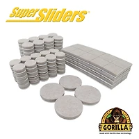 Super curseurs avec Gorilla Glue Felt En feutre Pk Beige 134 pc, sac Felt Value Pack