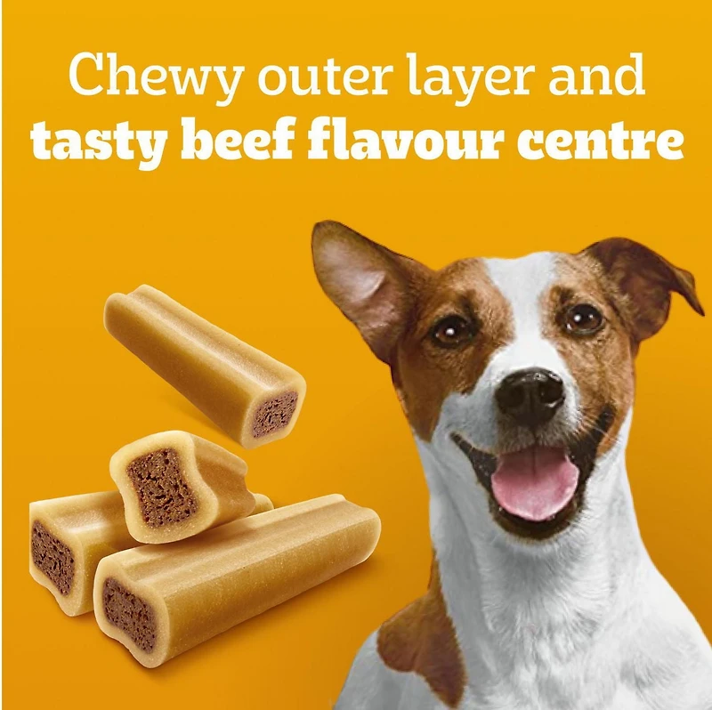 PEDIGREE Jumbone Adult Dog Treats – For Small & Medium Dogs - Beef Flavour – 2 Chews