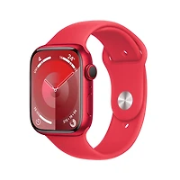 Apple Watch Series 9 GPS + Cellular 41mm Red Aluminium Case with Red Sport Band - M/L