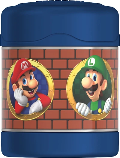 Thermos Kids Stainless Steel Vacuum Insulated FUNtainer Food Jar, 10 oz, Mario